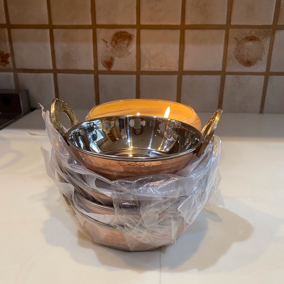 La Coppera Kitchen La Coppera Tableware 4 Karahi Bowls Authentic